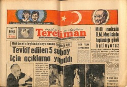 Tercüman Gazetesi 23 Nisan 1963 - Kayseride 70 Assubay Tabanca İle Yolları Kesti GZ67028 - 2