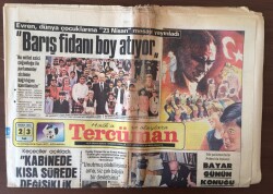 Tercüman Gazetesi 23 Nisan 1985 - Evren,Dünya Çocuklarına 23 Nisan Mesajı Yolladı GZ10416 - 1