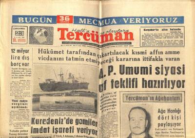 Tercüman Gazetesi 23 Ocak 1963 - AP Umumi Siyasi Af Teklifi Hazırlıyor,12 Milyar Lira Dış Borç Var GZ54075 - 1