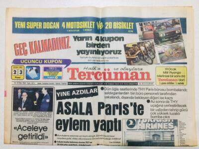 Tercüman Gazetesi 23 Ocak 1983 - Ruslar Kadın Çocuk 105 Kişiyi Gaz Döküp Yaktı GZ53592 - 1