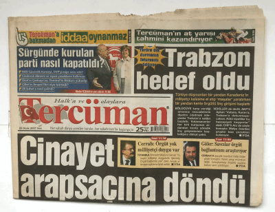 Tercüman Gazetesi 23 Ocak 2007 - Bağdata İkiz Bomba 72 Ölü GZ5650 - 1