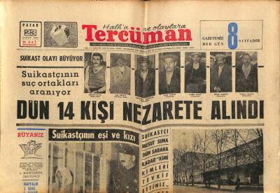 Tercüman Gazetesi 23 Şubat 1964 - İnönüyü Dünkü Törende 100 Polis Korudu GZ77512 - 1