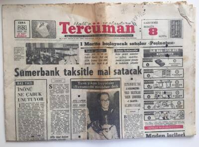 Tercüman Gazetesi 23 Şubat 1968 - Sümerbank Taksitle Mal Satacak GZ6247 - 2