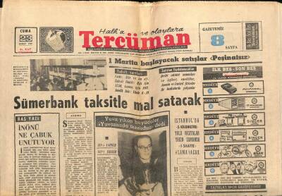 Tercüman Gazetesi 23 Şubat 1968 - Sümerbank Taksitle Mal Satacak GZ67071 - 1