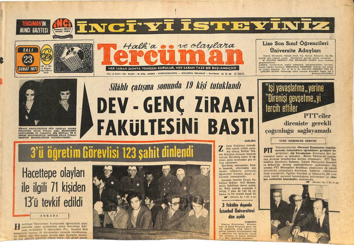 Tercüman Gazetesi 23 Şubat 1971 - İstanbullu Attığı Çöplerle Isınacak - Giresunspor Haklı Kazandı GZ144649 - 1
