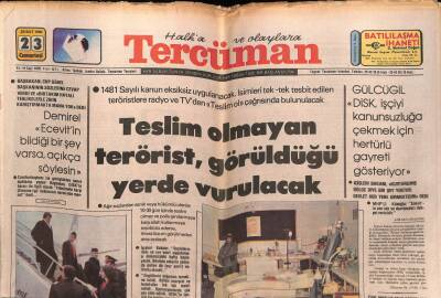 Tercüman Gazetesi 23 Şubat 1980 - Doğum Günü Hediyesi GZ55133 - 1