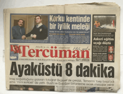Tercüman Gazetesi 23 Şubat 2005 - Askeri Eğitim Uçağı Düştü GZ5834 - 1