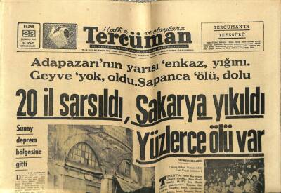 Tercüman Gazetesi 23 Temmuz 1967 - 20 İl Sarsıldı Sakarya Yıkıldı,Yüzlerce Ölü GZ54791 - 1