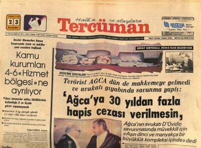 Tercüman Gazetesi 23 Temmuz 1981 - 12 Eylül 1980den Sonraki Olaylarda 442 Kişinin Öldüğü Açıklandı GZ65941 - 1