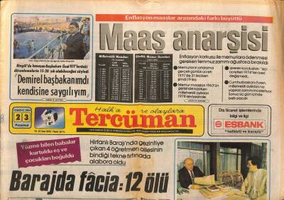Tercüman Gazetesi 23 Temmuz 1984 - Evren , Yarın Edirnede Halka Hitap Edecek GZ79359 - 1