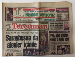 Tercüman Gazetesi 23 Temmuz 1992 - Saraybosna Alevler İçinde GZ10727 - 1