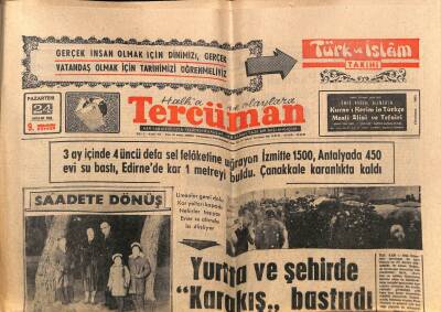Tercüman Gazetesi 24 Aralık 1962 - Şefik İnan , Din Adamlarına Hiç Lüzum Yok dedi GZ70776 - 2