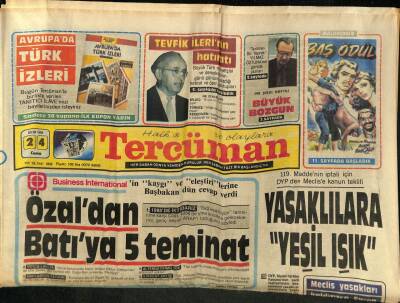 Tercüman Gazetesi 24 Ekim 1986 - Ünlülerin Nabız larını Tuttuk * Yıldız Kenter - Aydan Şener - Rauf Tamer GZ70388 - 3