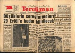 Tercüman Gazetesi 24 Eylül 1960 - Düşüklerin Soruşturmaları 29 Eylüle Kadar Bitirilecek GZ67528 - 1