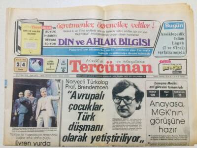 Tercüman Gazetesi 24 Eylül 1982 - Avrupalı Çocuklar Türk Düşmanı Olarak Yetişiyor GZ53605 - 1