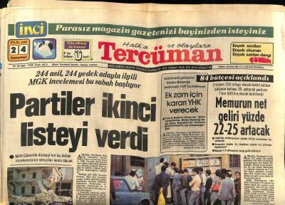 Tercüman Gazetesi 24 Eylül 1983 - 244 Asil , 244 Yedek Adayla İlgili MGK İncelemesi Bu Sabah Başlıyor GZ67096 - 1