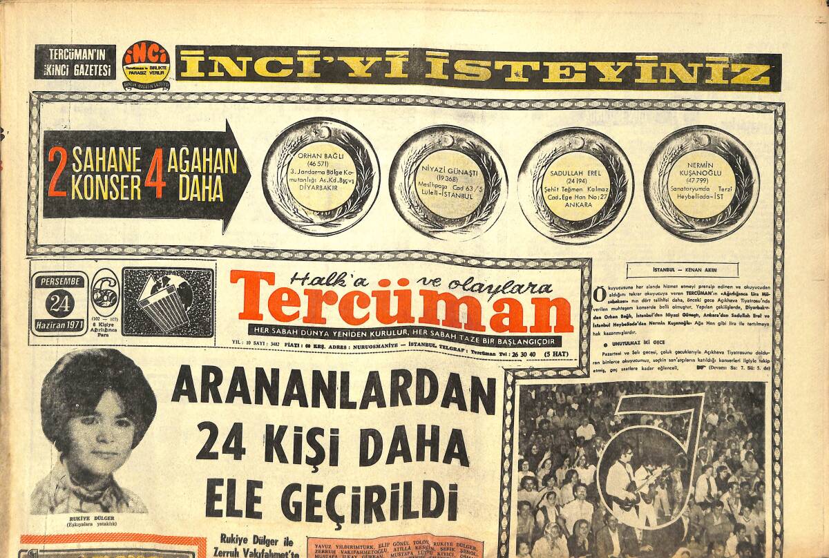 Tercüman Gazetesi 24 Haziran 1971 - İstanbul'un Yapamadığını Nihayet Ankara Yaptı - İngiltere Nihayet Ortak Pazar'a Kabul Edildi GZ144591 - 1