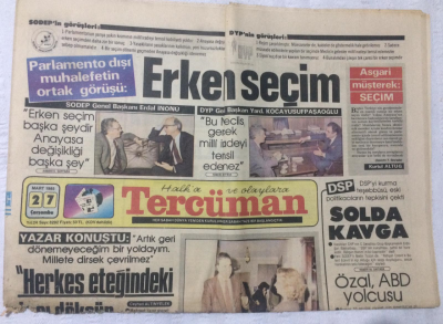 Tercüman Gazetesi 24 Mart 1985 - Solda Kavga - GZ17262 - 1