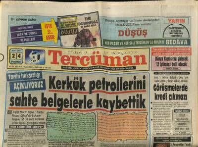 Tercüman Gazetesi 24 Mart 1986 - Kerkük Petrollerini Sahte Belgelerle Kaybettik GZ74616 - 1