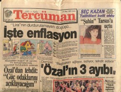 Tercüman Gazetesi 24 Mart 1989 - Liranın Durdurulamayan Düşüşü... GZ65059 - 1