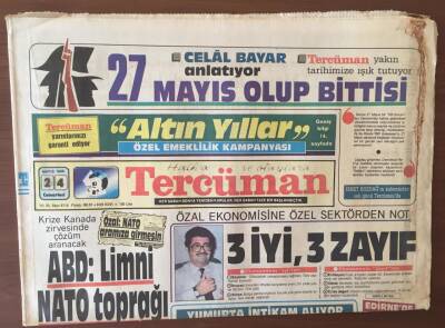 Tercüman Gazetesi 24 Mayıs 1986 - Özal Ekonomisine Özel Sektörden Notlar GZ6814 - 2