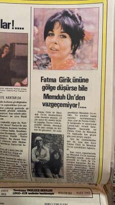 Tercüman Gazetesi 24 Nisan 1979 - Fatma Girik , Ününe Gölge Düşürse Bile Memduh Ünden Vazgeçemiyor !... GZ69052 - 4