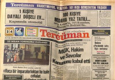 Tercüman Gazetesi 24 Nisan 1982 - MGK Hakim Ve Savcılar Kanununu Kabul Etti GZ53804 - 1