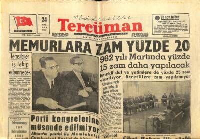 Tercüman Gazetesi 24 Ocak 1961 - Parti Kongrelerine Müsaade Edilmiyor GZ65470 - 1