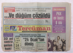 Tercüman Gazetesi 24 Ocak 1987 - Ve Düğüm Çözüldü - GZ17347 - 2