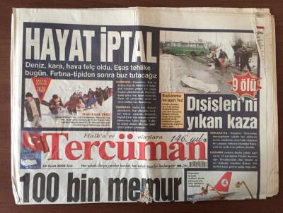 Tercüman Gazetesi 24 Ocak 2006 - Erdoğan Davos Yolcusu GZ10519 - 2