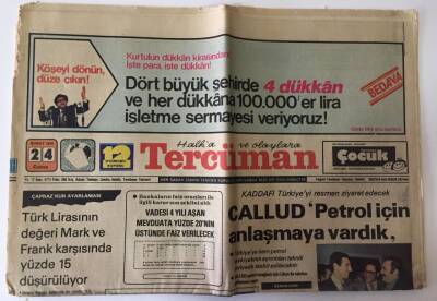 Tercüman Gazetesi 24 Şubat 1978 - Türk Lirasının Değeri Mark Ve Frank Karşısında Yüzde 15 Düşürülüyor GZ10762 - 2
