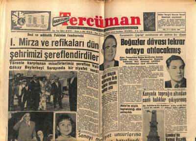 Tercüman Gazetesi 24 Temmuz 1956 - Karamanlis,Boğazlar Davası Tekrar Ortaya Atılacak GZ53985 - 1