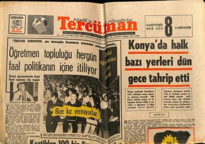 Tercüman Gazetesi 24 Temmuz 1968 - Konyada Halk Bazı Yerleri Dün Gece Tahrip Etti GZ67368 - 2