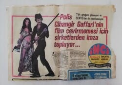 Tercüman Gazetesi 24 Temmuz 1971 - Polis Cihangir Gaffarinin Film Çevirmemesi İçin Şirketlerden İmza Topluyor . - GZ45843 - 1
