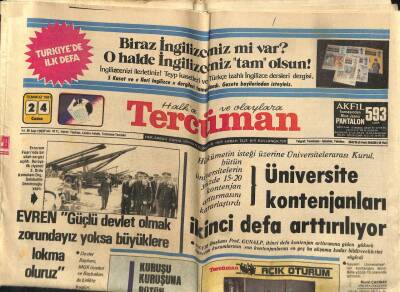Tercüman Gazetesi 24 Temmuz 1981 - Türkmen , Karamanlisi Sert Bir Dille Eleştirdi GZ80186 - 1