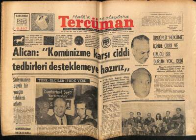 Tercüman Gazetesi 25 Ağustos 1965 - Süleymaniye Büyük Bir Yangın Tehlikesi Atlattı GZ70845 - 1