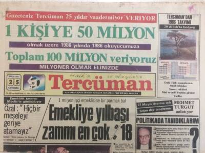 Tercüman Gazetesi 25 Aralık 1985 - SHPnin 9 İlde Başı Ağrıyor GZ35365 - 1