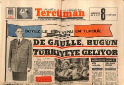 Tercüman Gazetesi 25 Ekim 1968 - De Gaulle , Bugün Türkiyeye Geliyor GZ67042 - 1