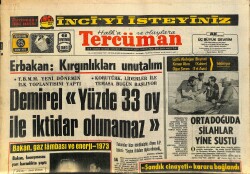 Tercüman Gazetesi 25 Ekim 1973 - Banu Ergüder Müebbet Hapse Mahkum Edildi - Spor Zevkiniz İçin Renault 12 TS Hazırlandı GZ141237 - 1