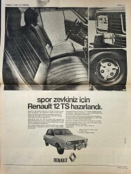 Tercüman Gazetesi 25 Ekim 1973 - Banu Ergüder Müebbet Hapse Mahkum Edildi - Spor Zevkiniz İçin Renault 12 TS Hazırlandı GZ141237 - 2