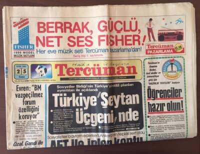Tercüman Gazetesi 25 Ekim 1985 - AET İle İpler Koptu GZ10346 - 1