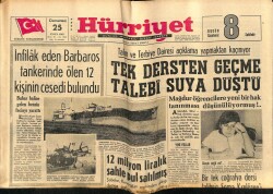 Tercüman Gazetesi 25 Eylül 1965 - İnfilak Eden Barbaros Tankerinde Ölen 12 Kişinin Cesedi Bulundu GZ67722 - 1