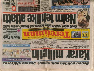 Tercüman Gazetesi 25 Eylül 1988 - Naim Süleymanoğlu Tehlike Atlattı GZ61433 - 1