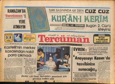 Tercüman Gazetesi 25 Haziran 1982 - Kastellinin Merkez Kasasından Nakit Para Çıkmadı GZ126102 - 1