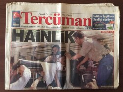 Tercüman Gazetesi 25 Haziran 2004 -Nato Öncesi Başkenti Ziyaret Eden ABD Başkanı Bush u Protesto GZ10482 - 1