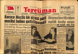 Tercüman Gazetesi 25 Kasım 1960 - Almanya Bize 100 Milyon Marklık Krediyi Veriyor GZ67213 - 1