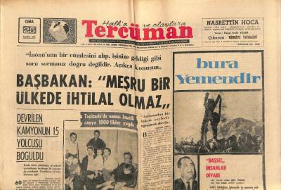 Tercüman Gazetesi 25 Kasım 1966 - Menderesin Resimleri Satış Rekorunu Kırdı. - Galatasaray İdmanına Metin Yine Katılmadı. GZ123606 - 1