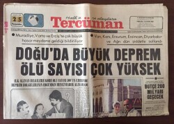 Tercüman Gazetesi 25 Kasım 1976 - Doğuda Büyük Deprem Ölü Sayısı Çok Yüksek GZ10515 - 2