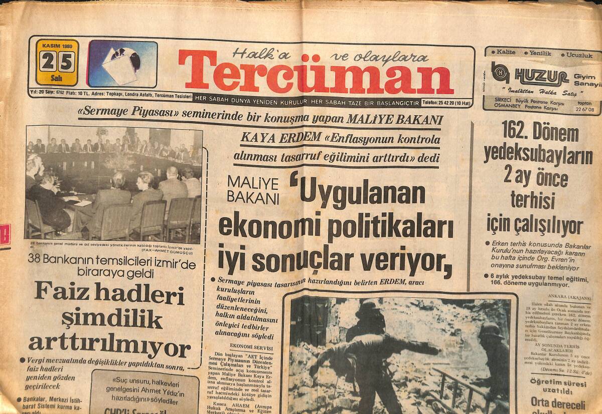 Tercüman Gazetesi 25 Kasım 1980 - Nejat Uygur , Oğlunun Nikahında Davetlileri Gülmekten Kırdı Geçirdi - İtalya'daki Depremde Ölü Sayısı 500'ü Aştı GZ134551 - 1