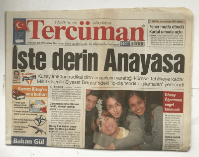 Tercüman Gazetesi 25 Kasım 2004 - İşte Derin Anayasa GZ5831 - 1